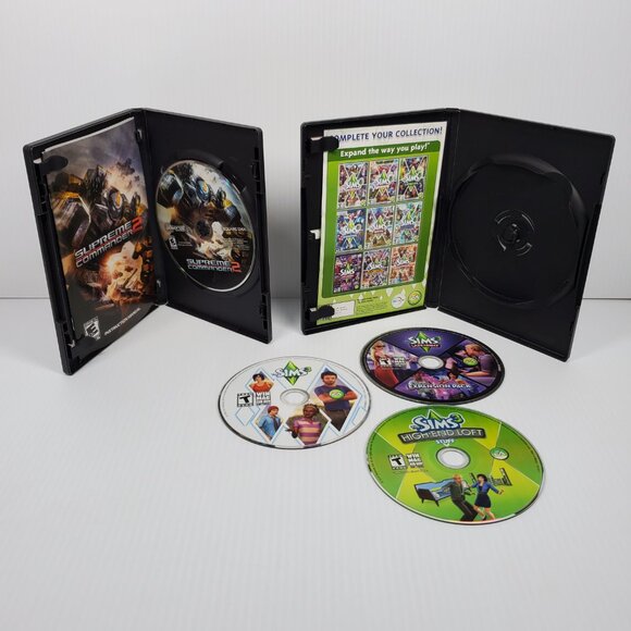 Lot of 2 PC Games, Supreme Commander 2 and The Sims 3 Starter Pack 3 Disc Set - Picture 2 of 3
